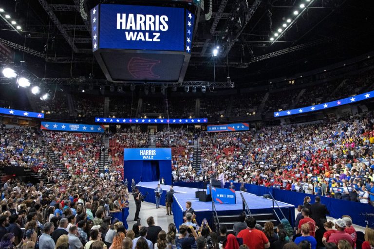 Trump accuses Harris of using AI to create fake crowds at campaign events