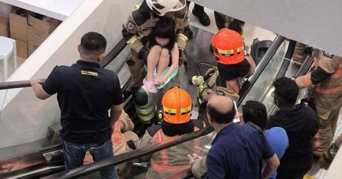 Girl freed by SCDF officers after foot gets stuck in escalator at Rivervale Mall, Singapore News