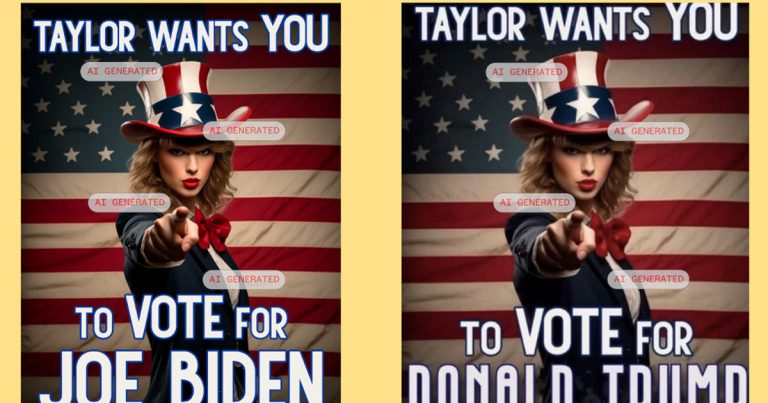 The AI Taylor Swift endorsement Trump shared was originally a pro-Biden Facebook meme