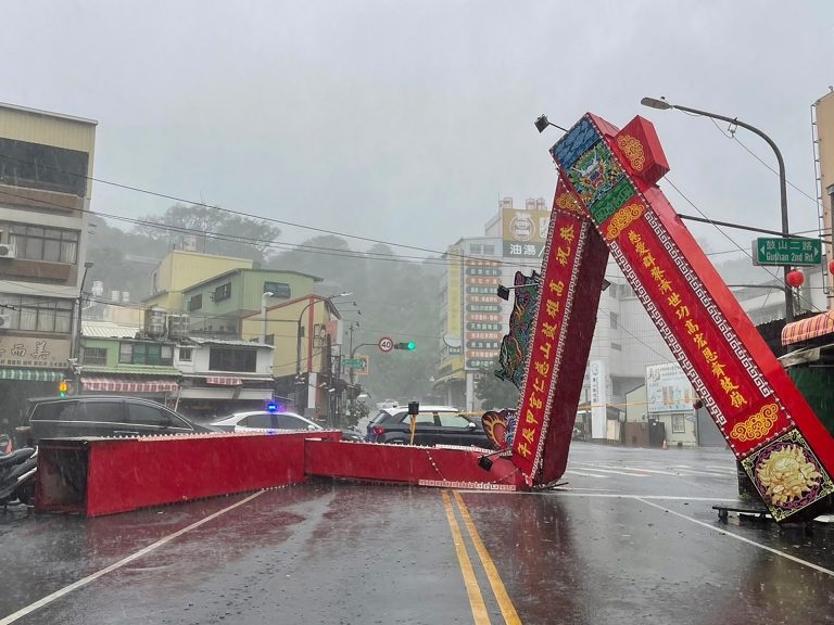 Typhoon Krathon makes landfall in Taiwan killing at least two people